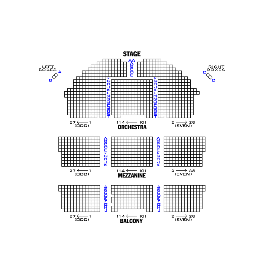 Shubert Theater New York Seating Chart Elcho Table